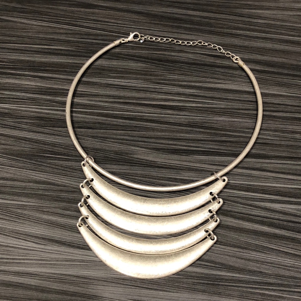 Silver Choker Necklace 18$